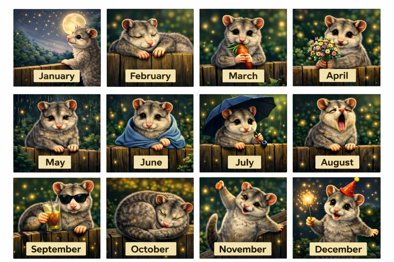 Possum Visit Calendar